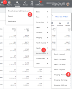 Shopping Campaigns Auction Insights